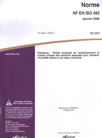 Norme NF EN ISO 483 Plastiques