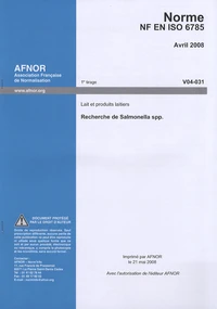 Norme NF EN ISO 6785 Lait et produits laitiers