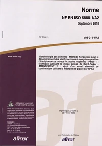 Norme NF EN ISO 6888-1/A2 Microbiologie des aliments