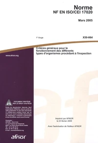 Norme NF EN ISO/CEI 17020
