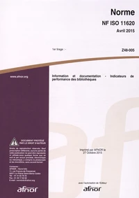 Norme NF ISO 11620 Information et documentation