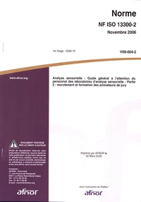 Norme NF ISO 13300-2 Analyse sensorielle