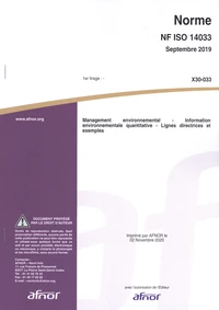 Norme NF ISO 14033 Management environnemental