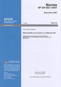 Norme NF ISO 14501 Lait et lait en poudre - Détermination de la teneur en aflatoxine M1.pdf