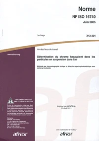Norme NF ISO 16740 Air des lieux de travail