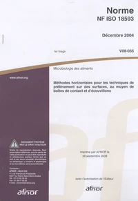 Norme NF ISO 18593 Microbiologie des aliments