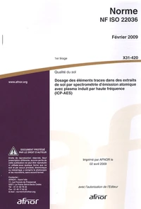 Norme NF ISO 22036 Qualité du sol