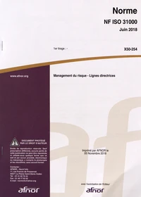 Norme NF ISO 31000 Management du risque