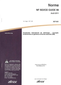 Norme NF ISO/CEI Guide 99