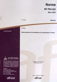 Norme NF P94-423 Roches