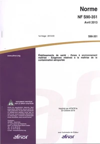 Norme NF S90-351 Etablissements de santé