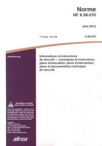 Norme NF X08-070 Informations et instructions de sécurité