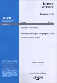 Norme NF X15-211, Septembre 1996