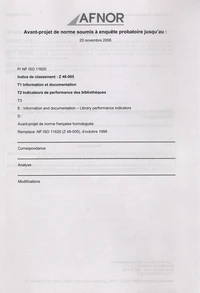 PR NF ISO 11620 Novembre 2006
