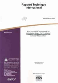 Rapport technique international ISO/TR 7250-2/A1:2013