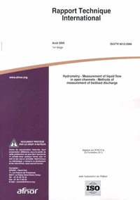 Rapport technique international ISO/TR 9212:2006 Hydrometry