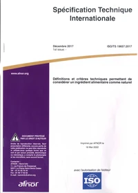 Spécification technique Internationale ISO/TS 19657:2017