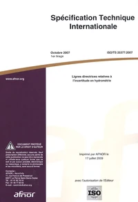 Spécification technique internationale ISO/TS 25377:2007