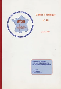 Effets du séïsme sur les équipements : le retour d'expérience
