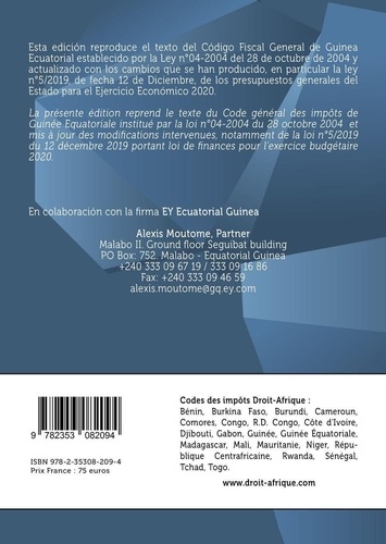 Guinée Equatoriale - Code général des impôts 2020