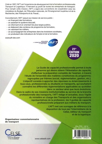 Guide de capacité professionnelle. Organisateur commissionnaire de transport  Edition 2020