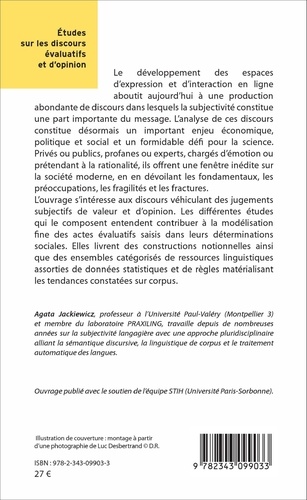 Etudes sur les discours évaluatifs et d'opinions