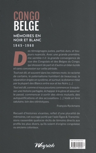 Congo belge. Mémoires en noir et blanc (1945-1960)