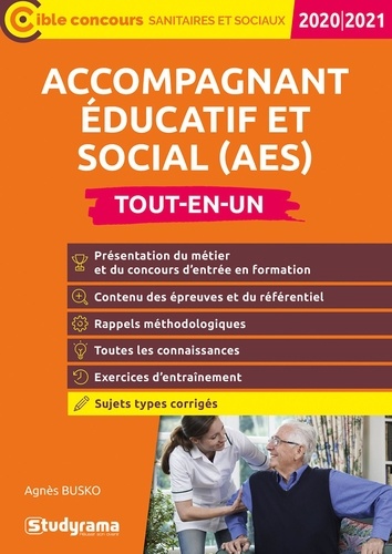 Concours d'entrée en formation AES Accompagnant Educatif et Social. Tout-en-un  Edition 2020-2021