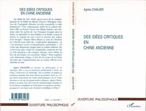 Agnès Chalier - Des idées critiques en Chine ancienne.