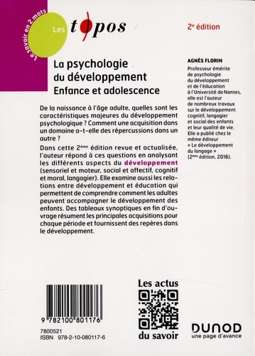 La psychologie du développement. Enfance et adolescence 2e édition revue et augmentée