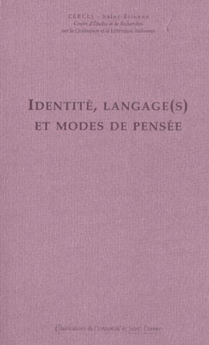 Agnès Morini et  Collectif - Identité, langage(s) et modes de pensée.