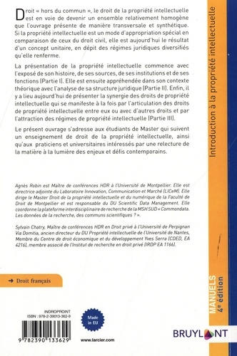 Introduction à la propriété intellectuelle. Unité et diversité 4e édition