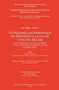 Les régimes matrimoniaux en Provence à la fin de l'Ancien Régime