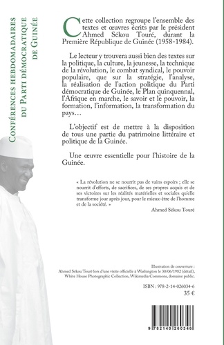 Conférences hebdomadaires du Parti démocratique de Guinée. Tome IX