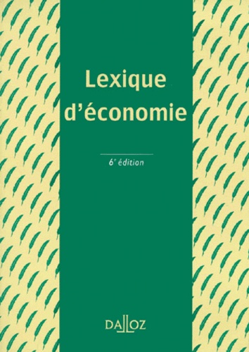 Lexique d'économie 6e édition