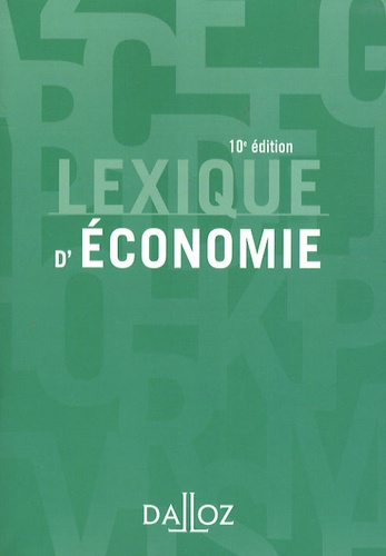 Lexique d'économie 10e édition
