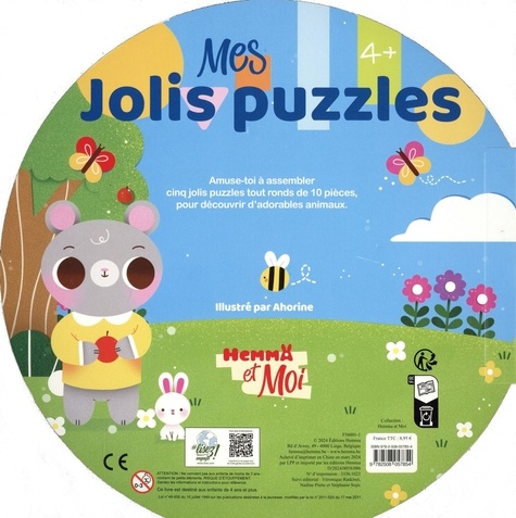 Mes jolis puzzles Mes amis les animaux. 5 puzzles de 10 pièces