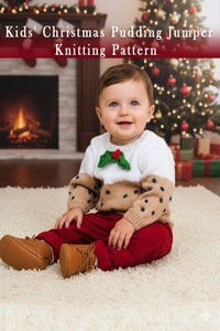 Kids' Christmas Pudding Jumper Knitting Pattern