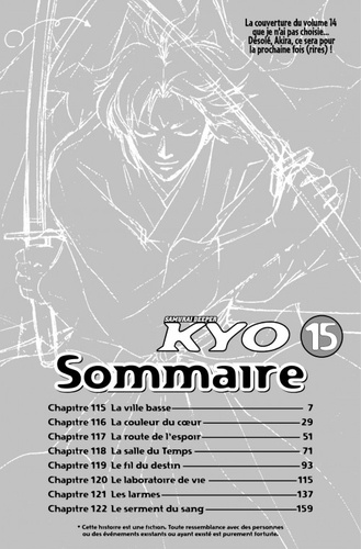 Samurai Deeper Kyo Tome 15