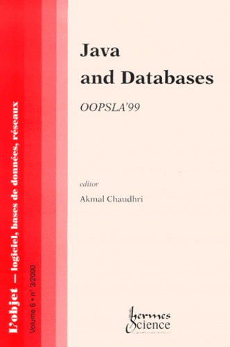 Akmal Chaudhri et  Collectif - L'Objet Volume 6 N° 3/2000 : Oopsla'99 Java And Databases.