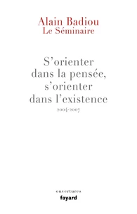 S'orienter dans la pensée, s'orienter dans l'existence