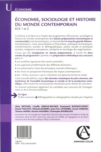 Economie, Sociologie et Histoire du monde contemporain. ECE 1 et 2 3e édition