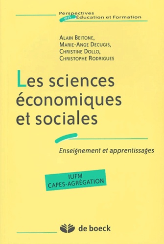 Les sciences économiques et sociales. Enseignement et apprentissages