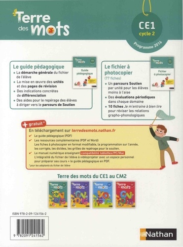 Français CE1 Cycle 2 Terre des mots. Guide pédagogique  Edition 2018