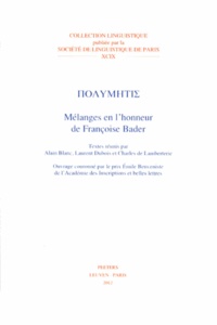 Alain Blanc et Laurent Dubois - Polymétis - Mélanges en l'honneur de Françoise Bader.