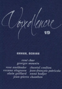 Voix D'Encre Numero 19 : Errer, Ecrire