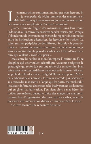 Le feu des manuscrits. Lecteurs et scribes des textes médiévaux