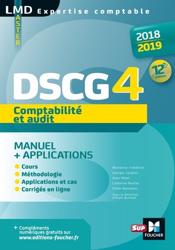 Comptabilité et audit DSCG 4  Edition 2018-2019