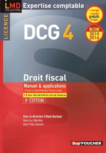 Droit fiscal DCG 4. Manuel et applications 9e édition