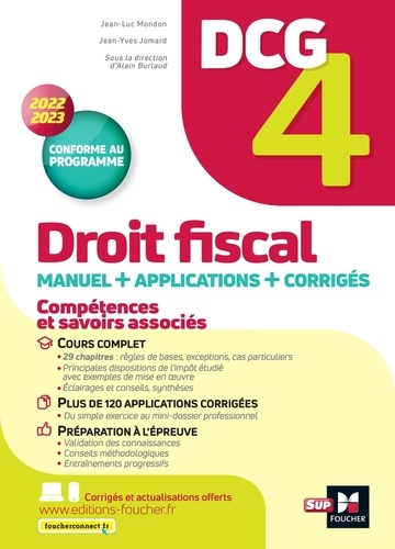 Droit fiscal DCG 4. Manuel, applications et corrigés  Edition 2022-2023